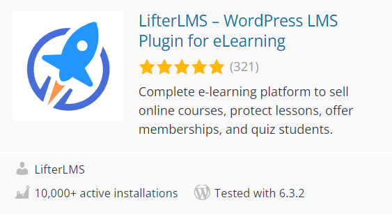 LifterLMS plugin in WordPress LifterLMS plugin in WordPress